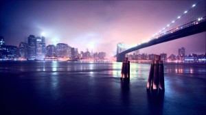 Landscape River Bridge Wallpaper