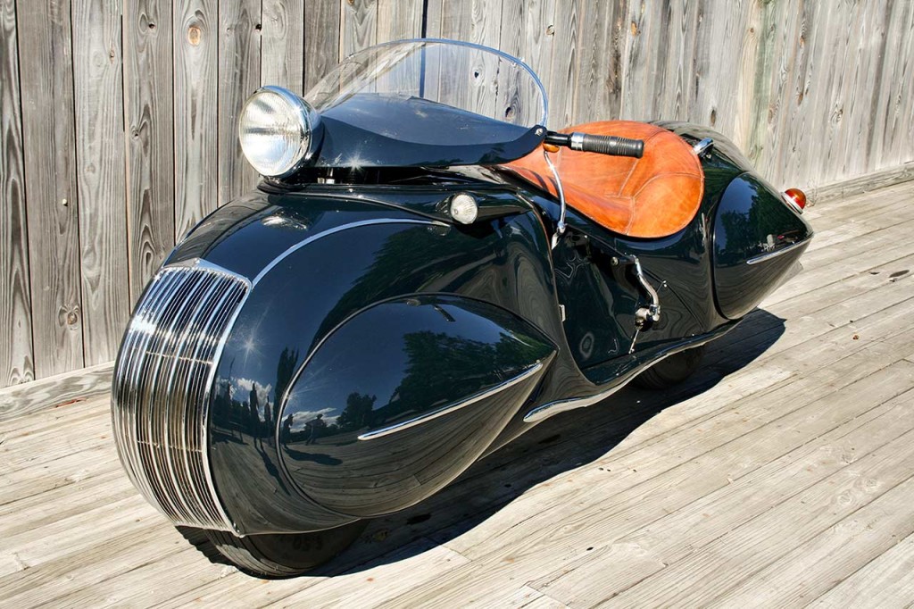 Antique Motorcycle Streamliner Henderson