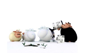 Funny Sheep Painting Wallpapers