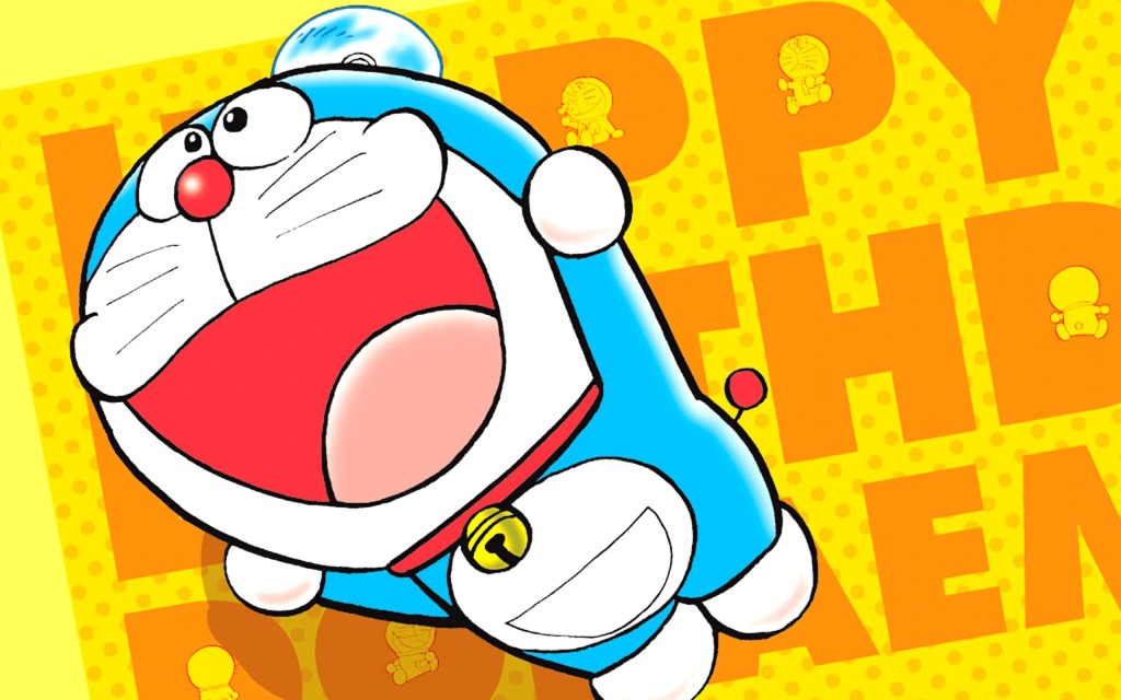 Yellow Background Doraemon Wallpaper